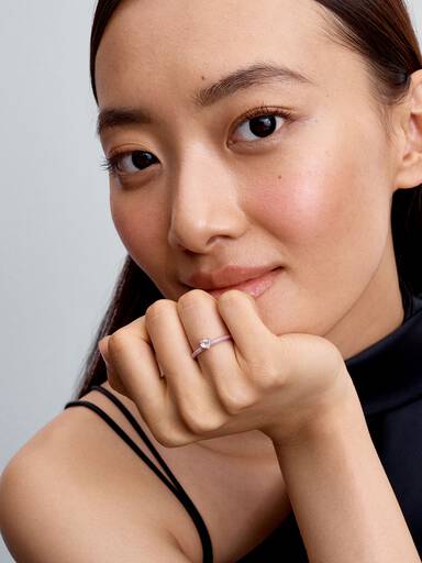 Rosa Chakra Hjerte Ring