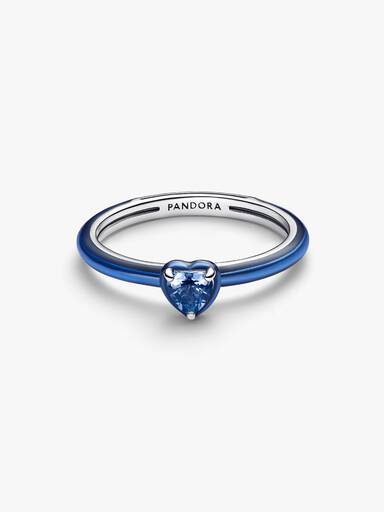 Blå Chakra Hjerte Ring