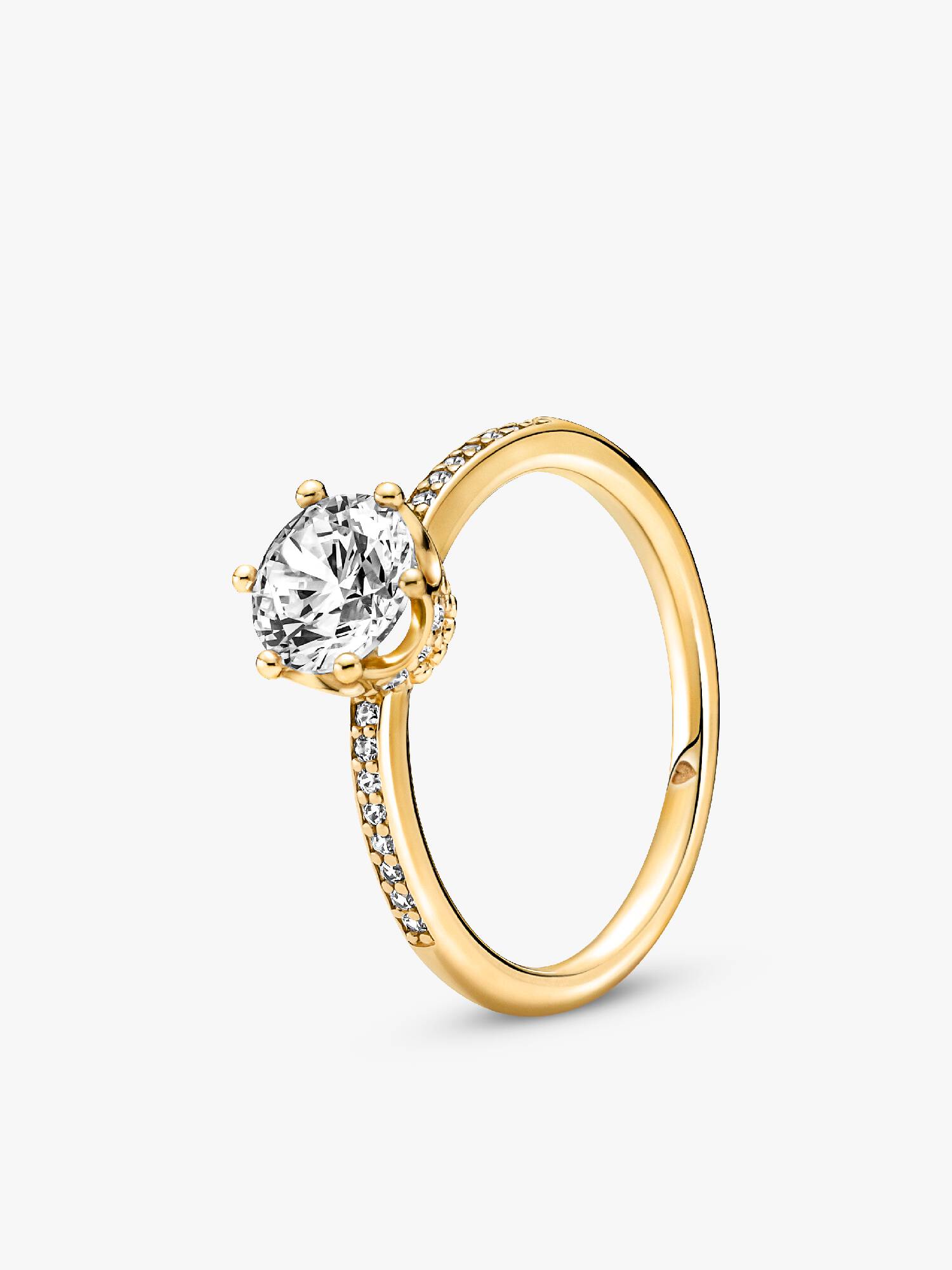 Klar Funklende Krone Solitaire Ring