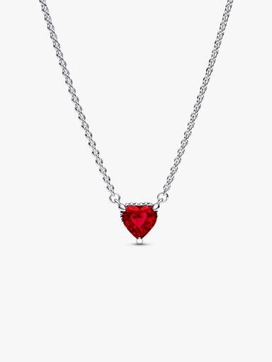 Funklende Hjerte Sirkel Anheng Collier Halskjede