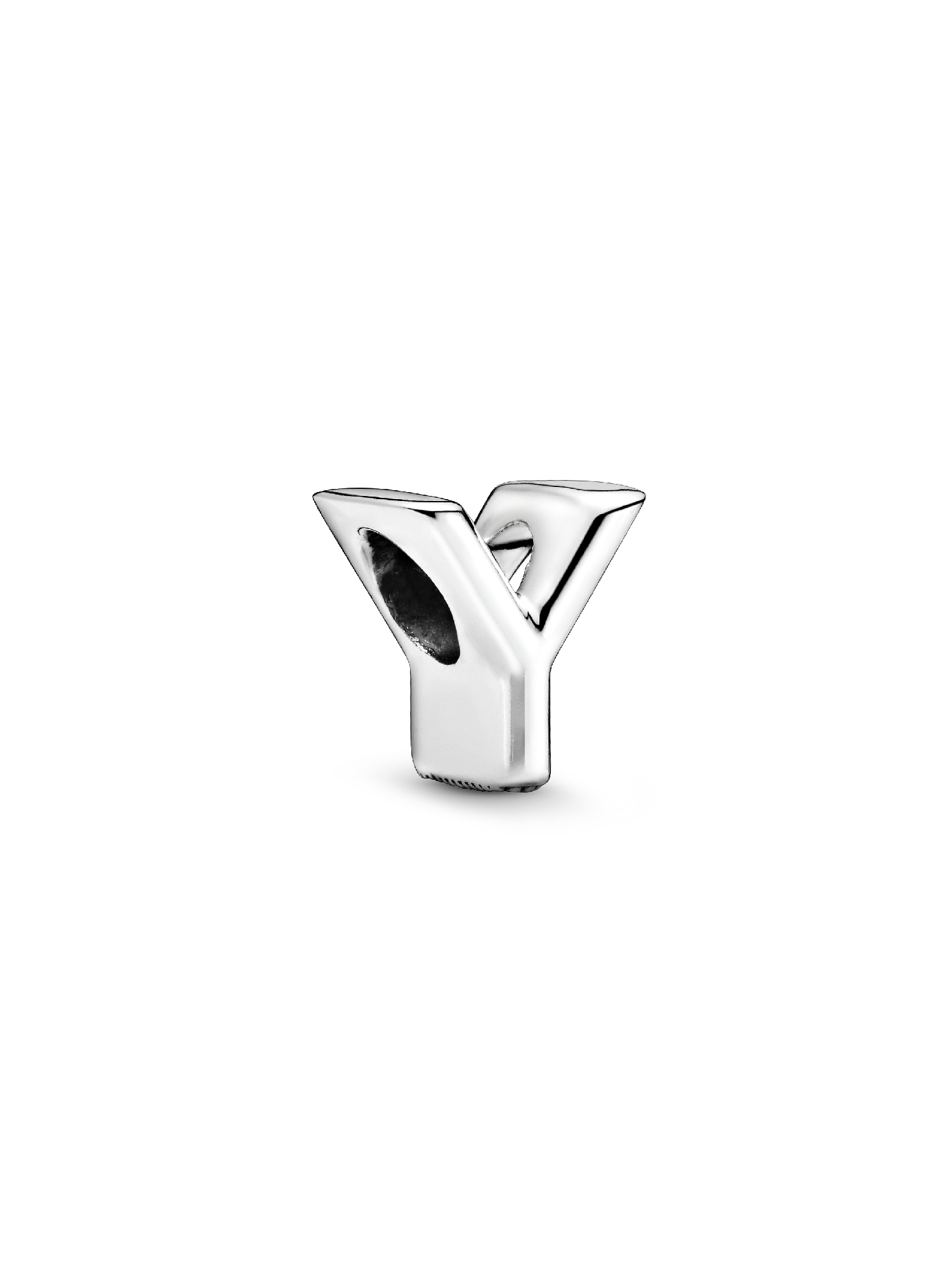 Letter Y silver charm