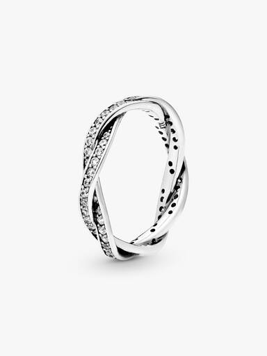 Funklende Vridde Linjer Ring