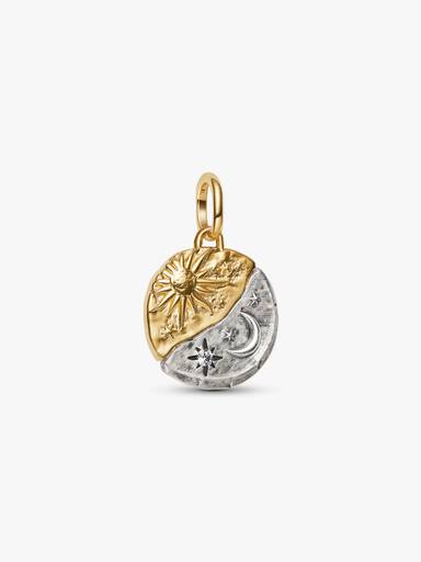 Sol og Måne Medaljong Charm