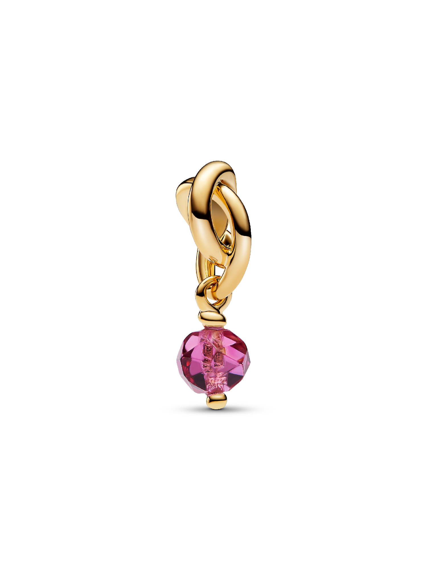 Oktober Fasettert Rosa Evighetssirkel Hengende Charm