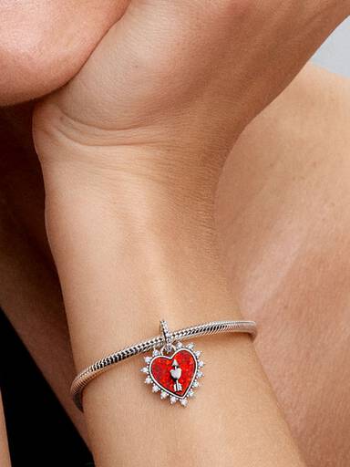 Snurrende Pil Hjerte Hengende Charm