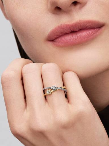 Funklende Stella Crossover Ring