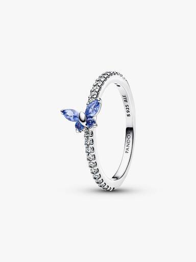 Glitrende Sommerfugl Ring