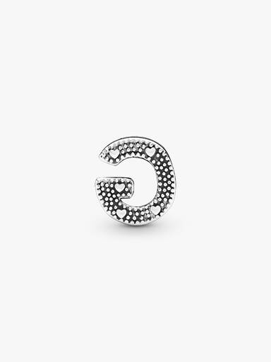 Letter G silver charm