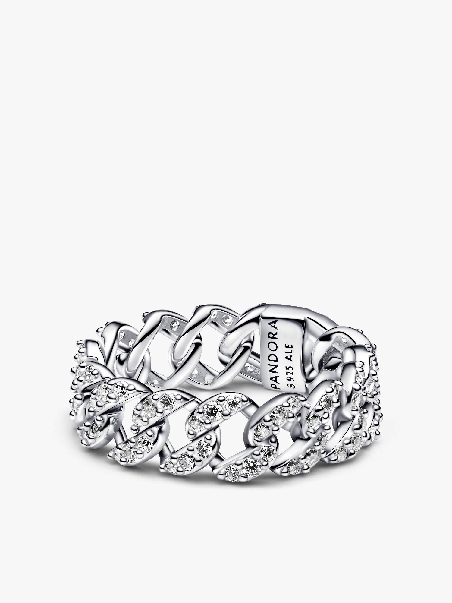 Pavé Cubansk Kjede Ring