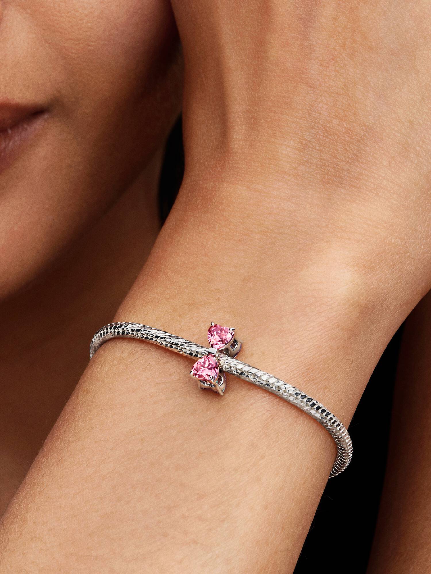 Pink Sløyfe Charm
