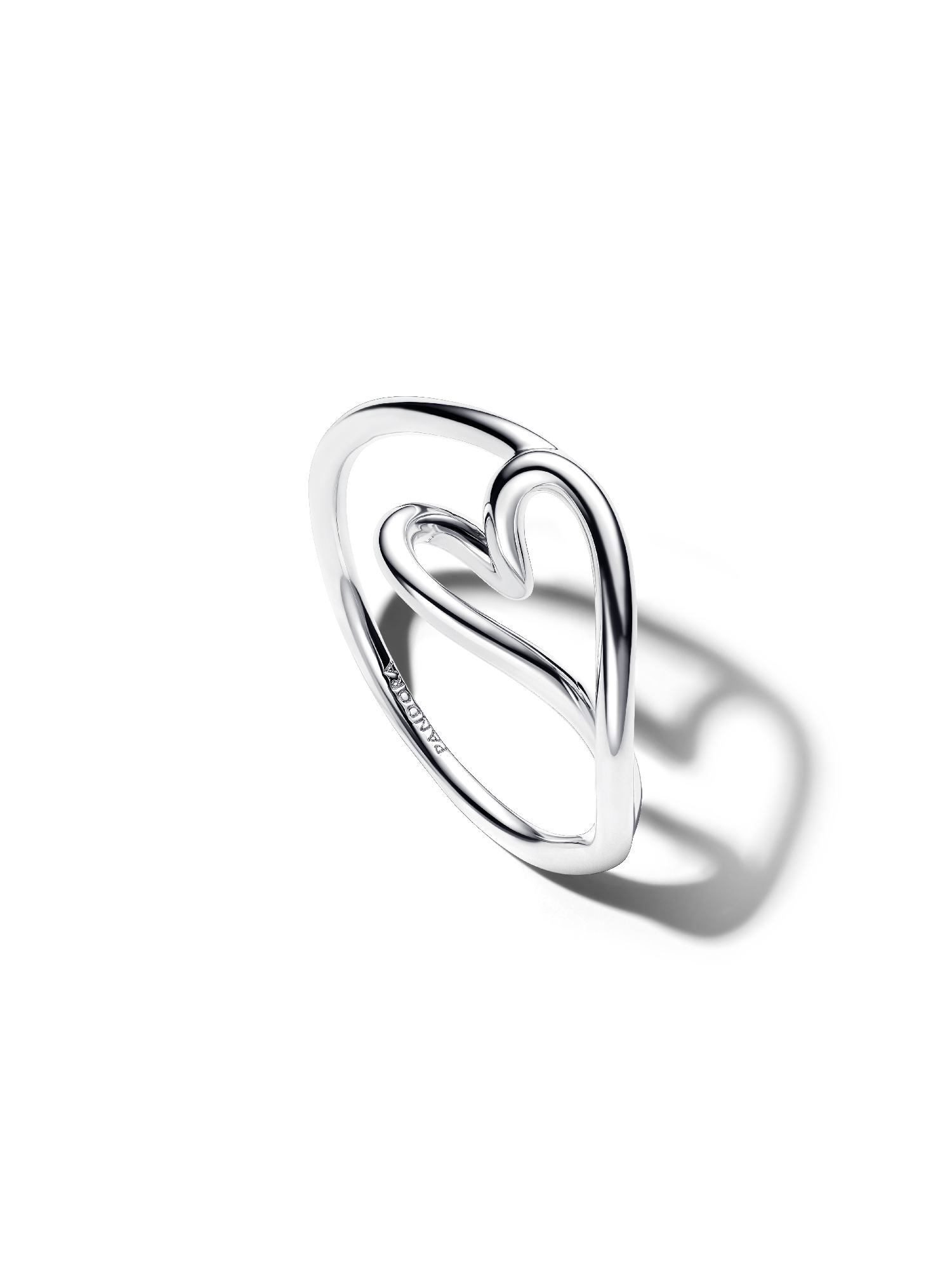 Organisk Formet Lite Hjerte Ring