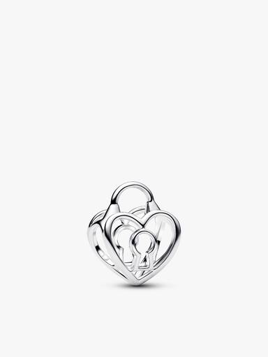 Amour og Hjerte Hengelås Armbånd Sett