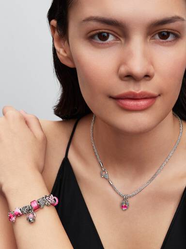 Sammenflettet Hjerte og Sommerfugl Charm