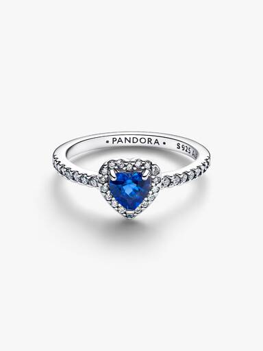 Forhøyet Prinsesseblått Hjerte Ring