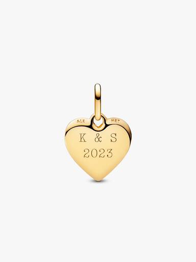 Inngraverbar Hjerteformet Medaljong Charm