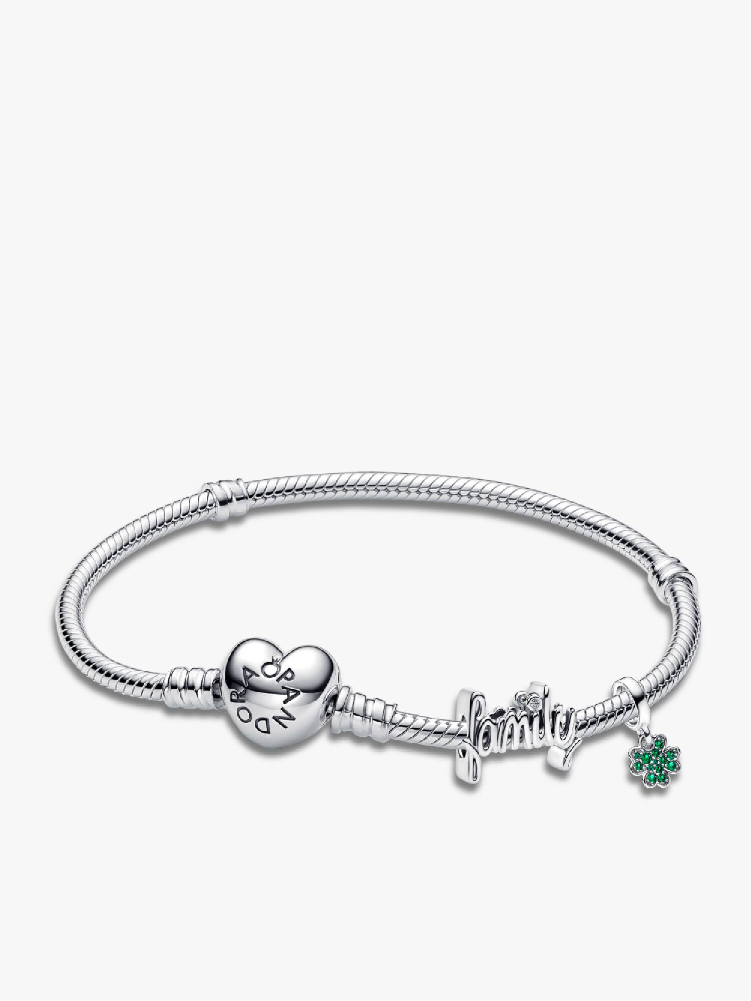 Armbåndsett i Sterling Sølv med Lykkesjarm