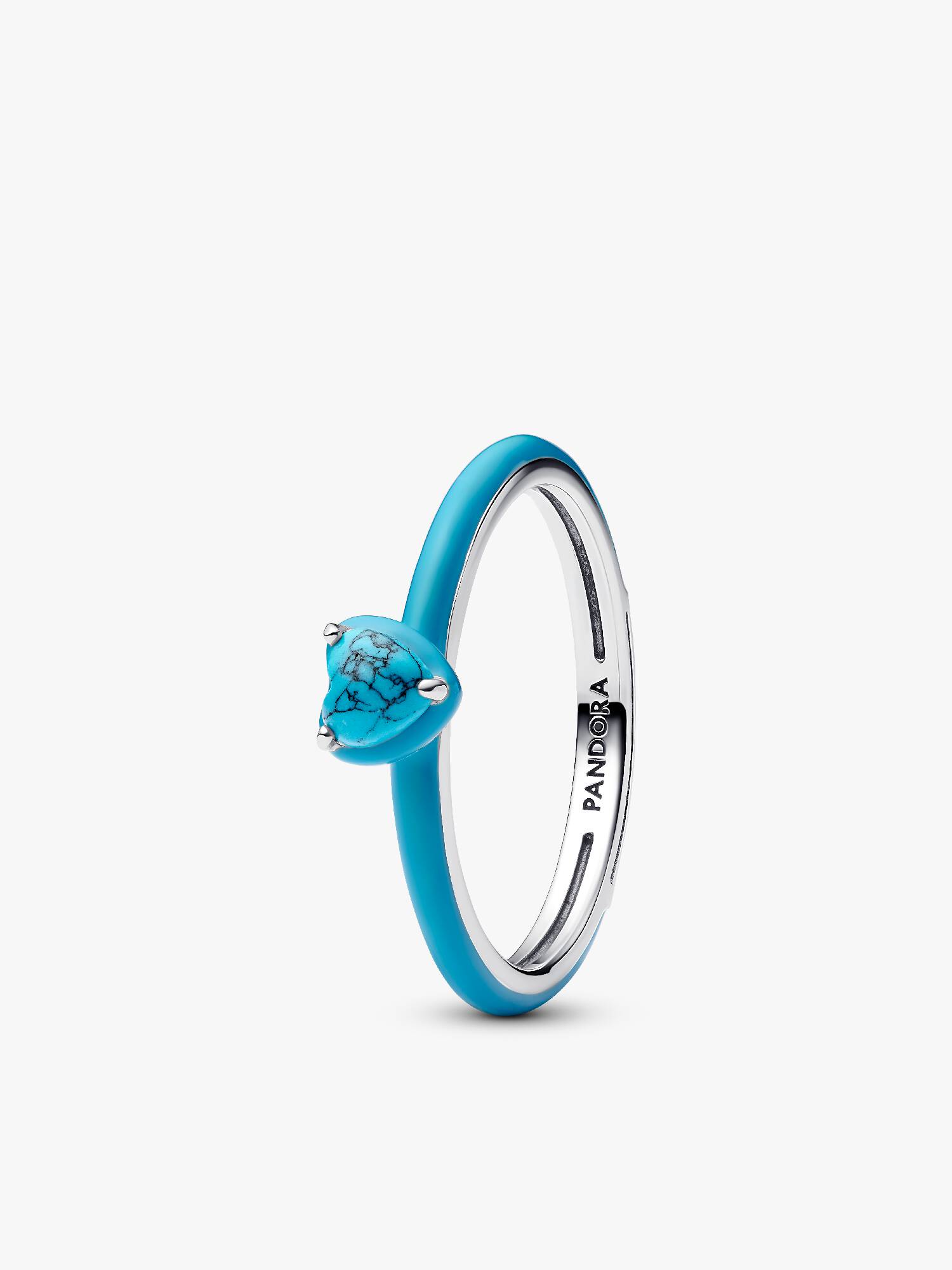 Turkisfarget Hjerteformet Stein Ring