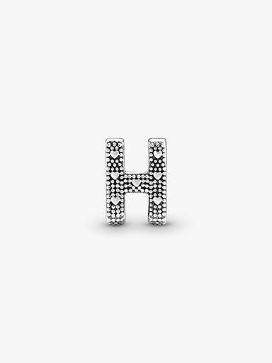 Letter H silver charm