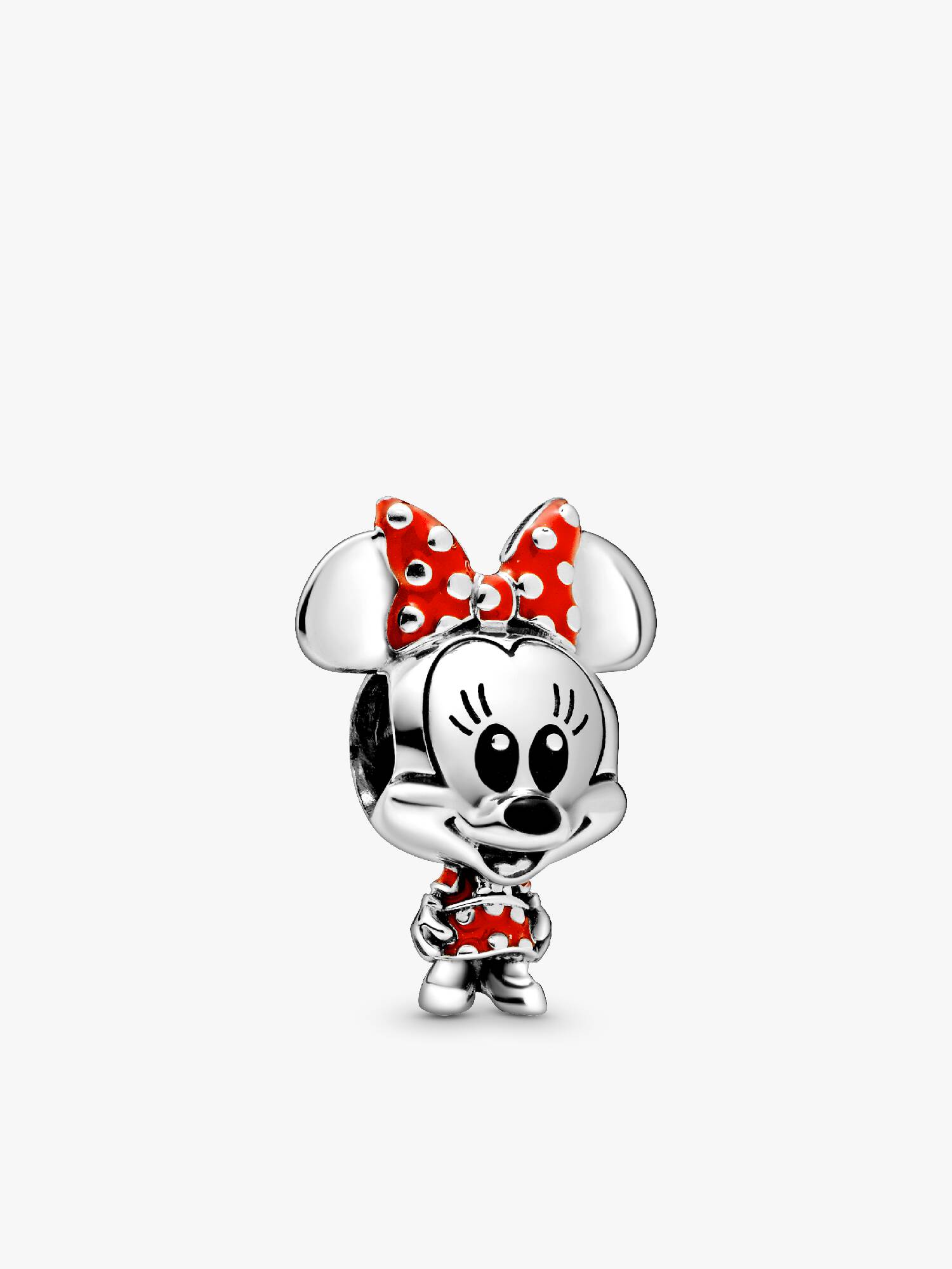 Disney Minni Mus Prikket Kjole og Sløyfe Charm