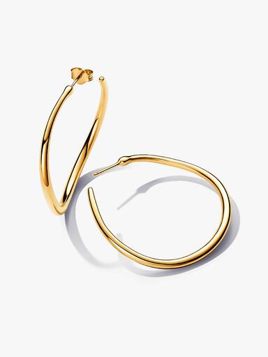 Organisk Formet 42 mm Åpen Hoop Øreringer