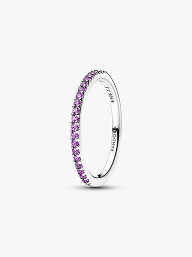 Funklende Lilla Half-Eternity Båndring