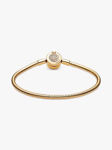 Funklende Crown O Chain Slangekjedearmbånd