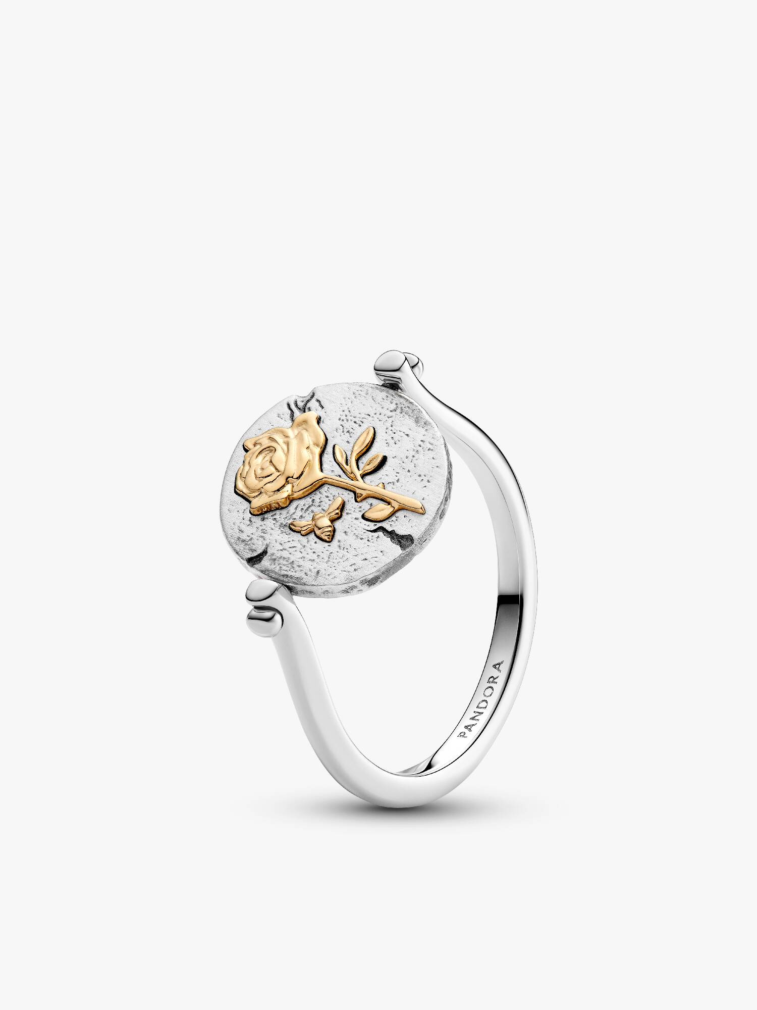 Pink Vendbar Medaljong Ring
