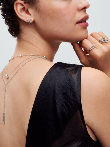 Behandlet Ferskvannskulturperle Collier Halskjede