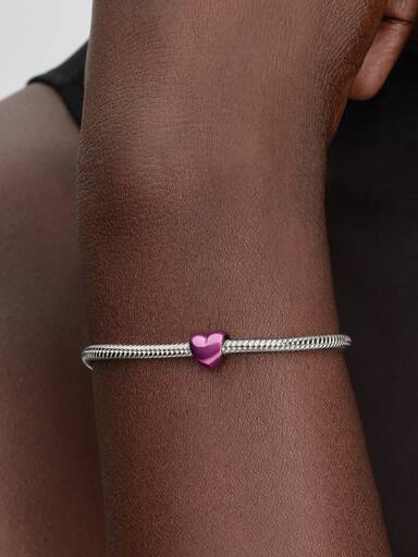 Pink Hjerte Mini Charm
