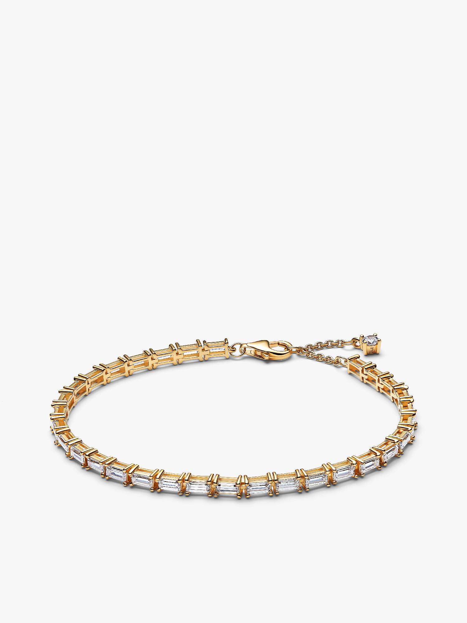 Funklende Baguette Tennisarmbånd