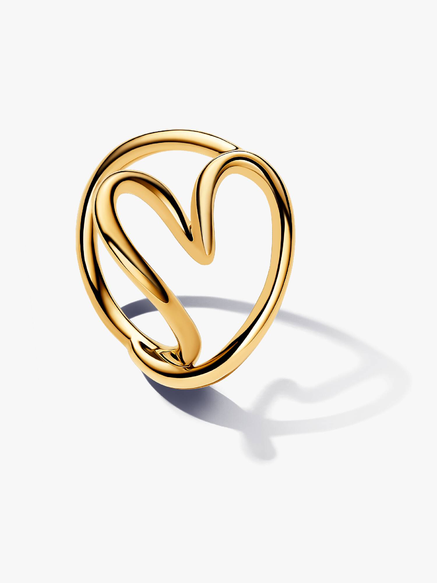 Organisk Formet Hjerte Ring