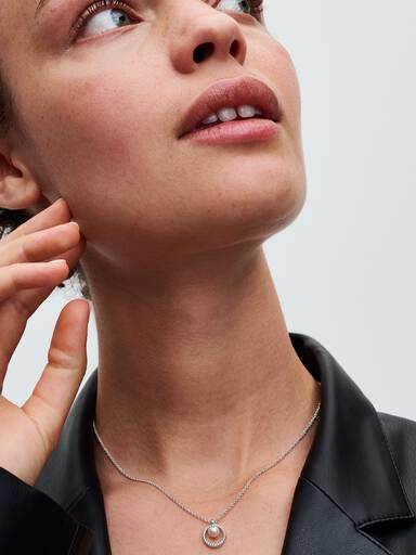 Behandlet Ferskvannskulturperle og Pavé Collier Halskjede