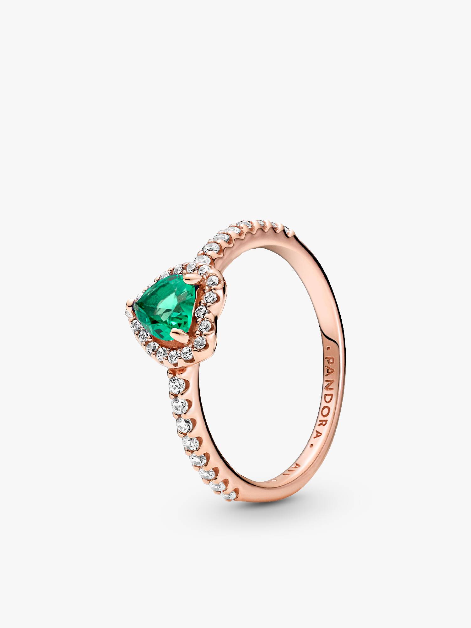 Funklende Hevet Hjerte Ring