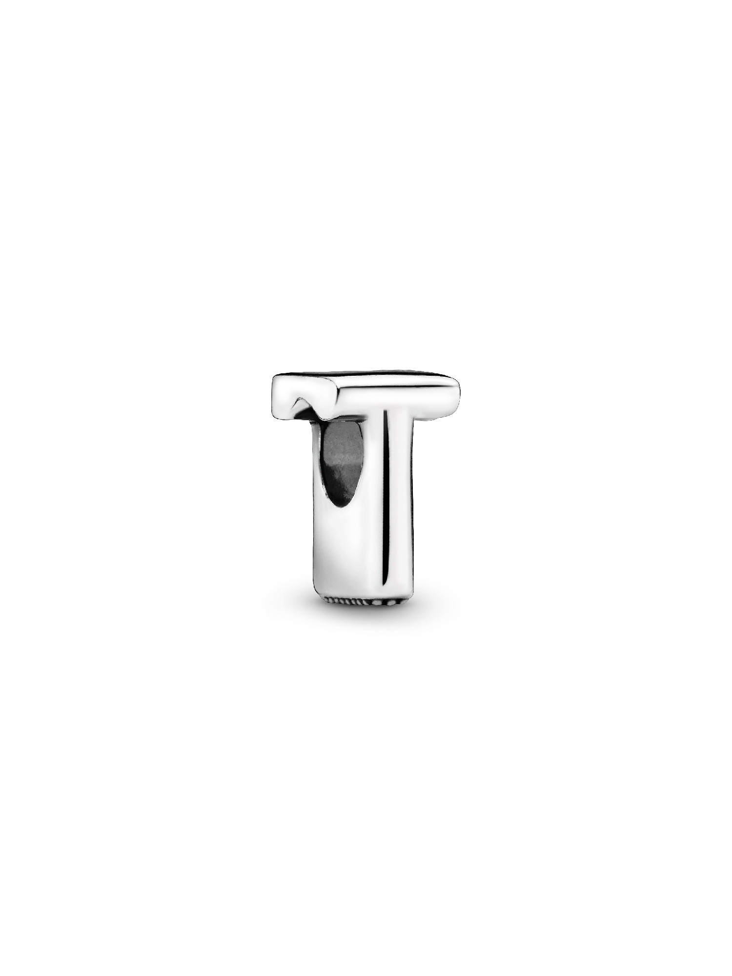Letter T silver charm