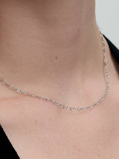 Koblede Hjerter Collier Halskjede