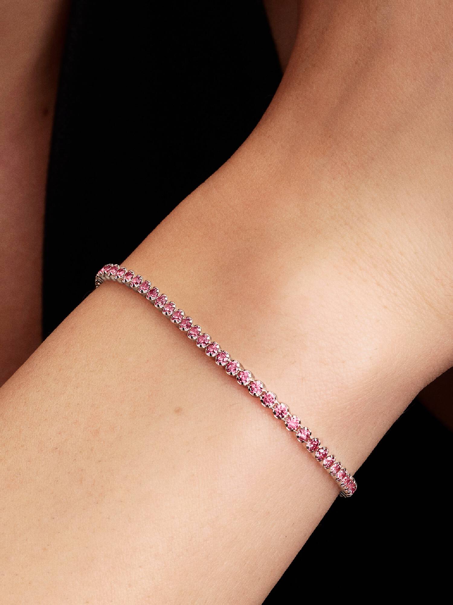 Rosa Lite Tennisarmbånd
