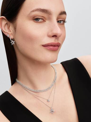 Halskjede med Funklende Stella Openwork Anheng