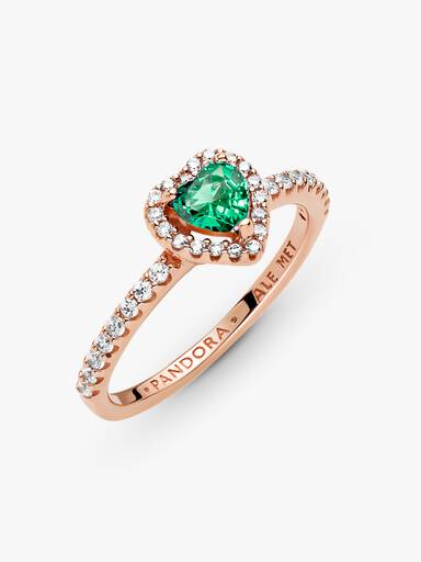 Funklende Hevet Hjerte Ring