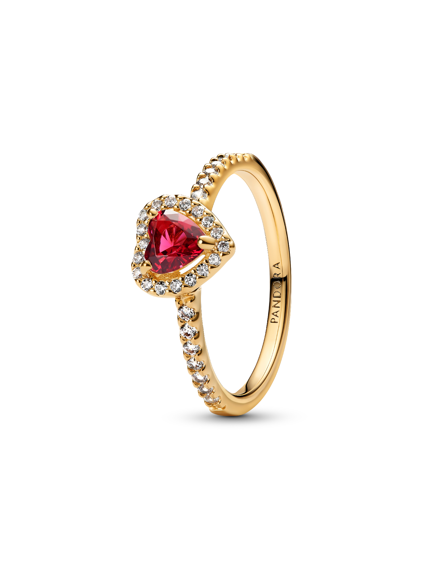 Hevet Rødt Hjerte Ring
