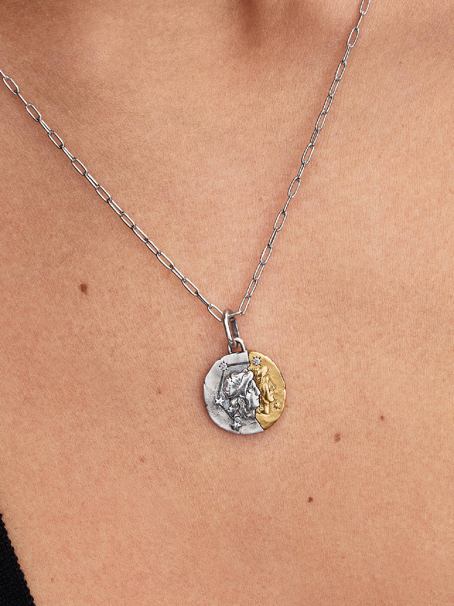 Stjernetegnet Tvillingene Medaljong Charm