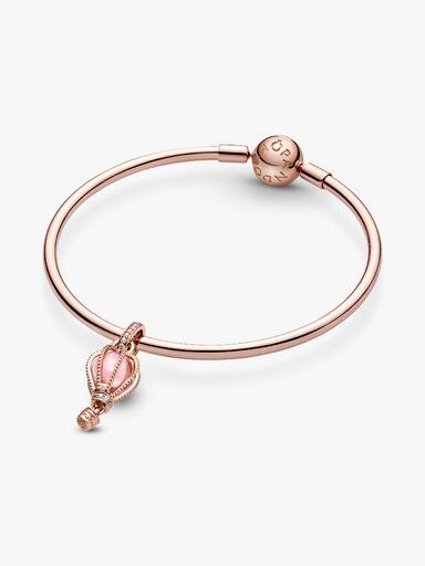 Funklende Rosa Luftballong Hengende Charm