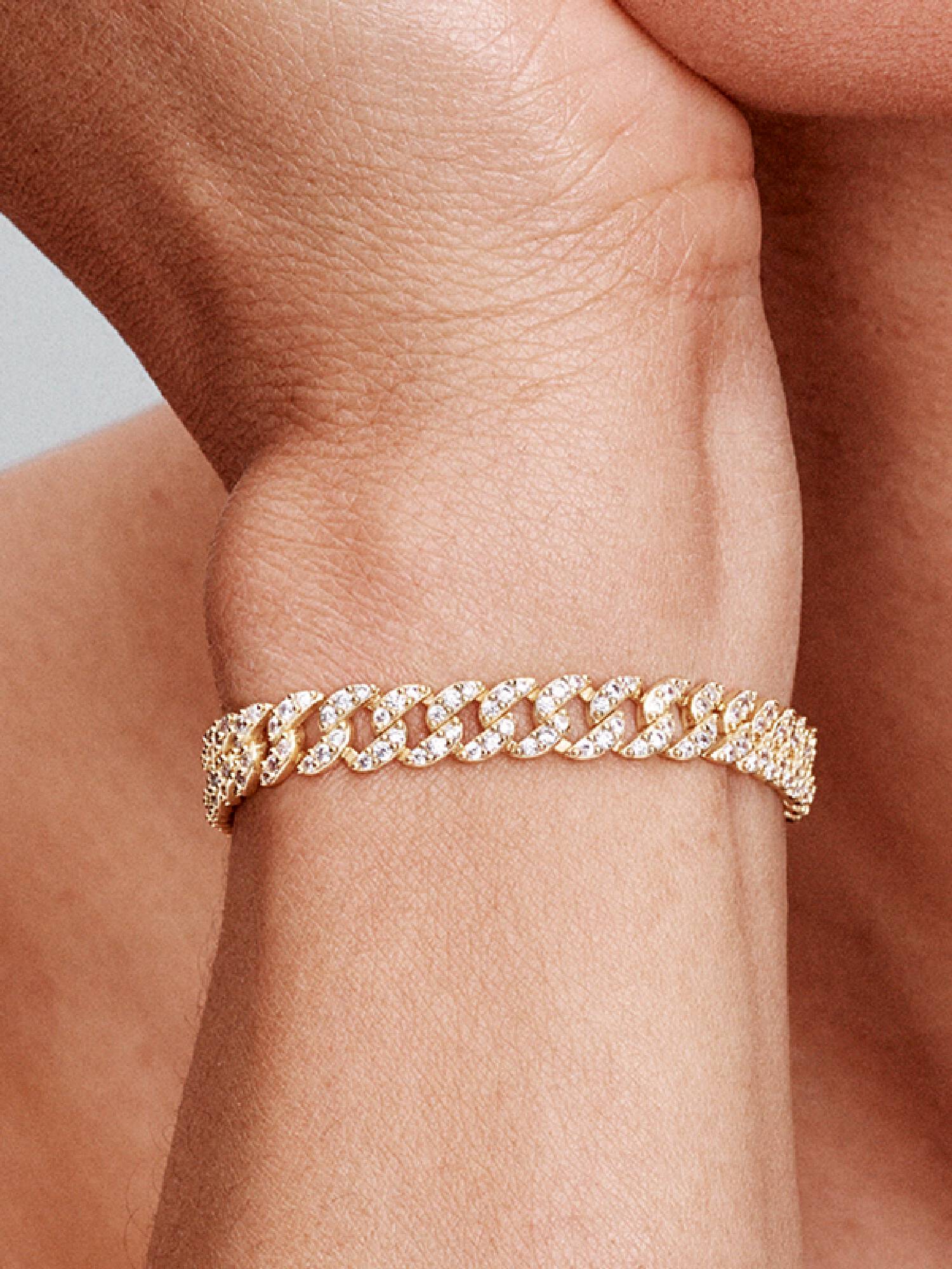Pavé Cubansk Kjede Armbånd