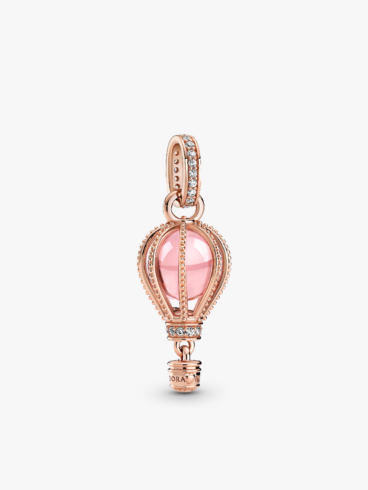 Funklende Rosa Luftballong Hengende Charm