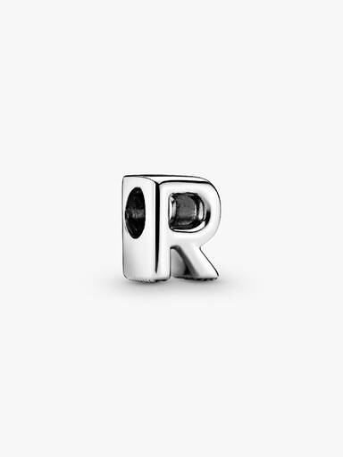 Letter R silver charm