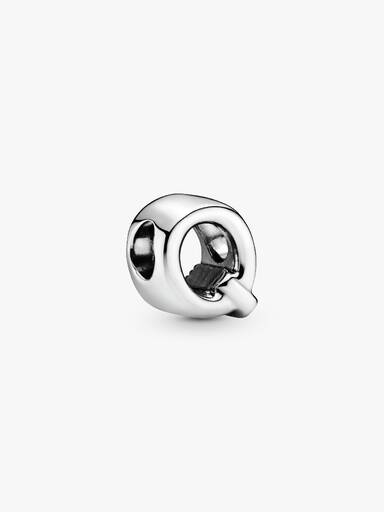 Letter Q silver charm