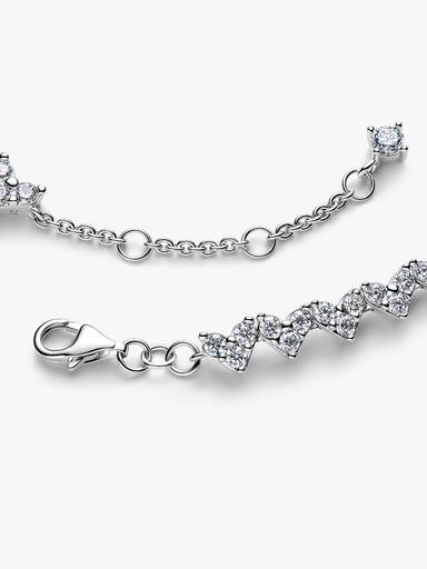 Trippel Stein Hjerte Armbånd