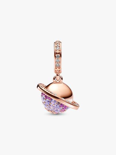 Planeten Saturn med glitrende Hengende Charm