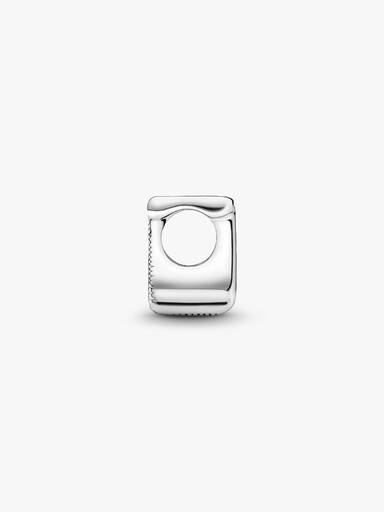 Letter I silver charm