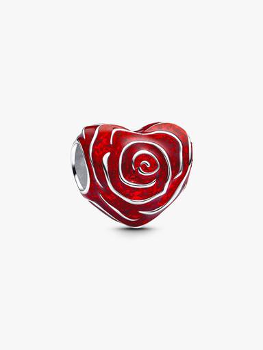 Rose Hjerte Charm