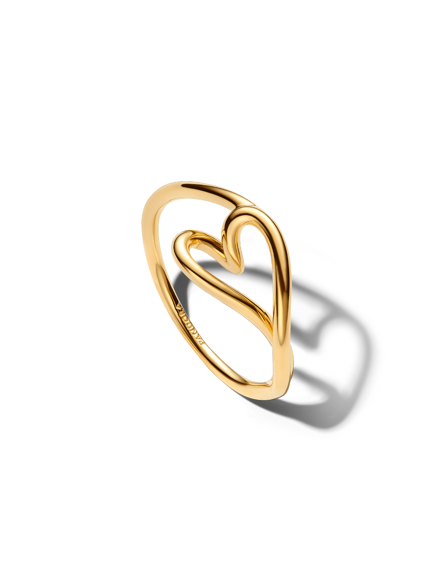 Organisk Formet Lite Hjerte Ring